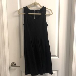 Black J Crew Scuba Pleated Dress